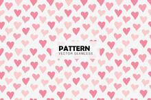 Pink Hearts Cute Shape Seamless Repeat Pattern