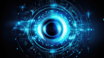 digital eye. created with generative ai technology.