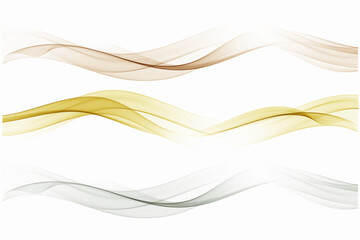 Wall Mural - Abstract waves, soft and colored smoke gradient lines collection.