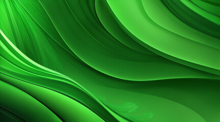 Sticker - Green abstract beautiful wallpaper background with wave pattern in it. Generative AI.