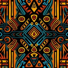 Adbstract Tribal African Pattern Wallpaper Background