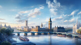 Fototapeta Londyn - London city Beautiful Panorama view