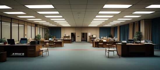 Aufkleber - The office is empty, indicating that it must be the weekend.