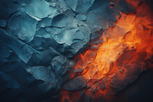 Grunge Paper Stones Background Blue And Orange. High Quality Photo