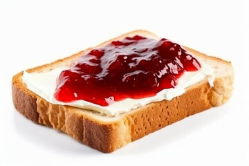 Wall Mural - Toasted bread jam dessert. Generate Ai