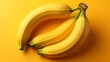 黄色背景のバナナ：AI作品
