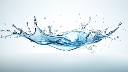  water splashes and drops on light background