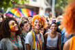 © Eugenio Marongiu - Generative ai diverse young people celebrating lgbt pride festival having fun