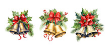 Jingle Christmas Bells Watercolor