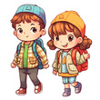 © pisan - Cute Children Back To School Clipart