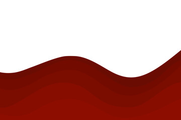Wall Mural - abstract red wave wavy curve liquid water element on transparent background vector. border frame chr