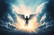 angel in heaven afterlife concept, Generative AI