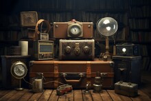 Photographs Of Old Objects In Vintage Style, Generative AI
