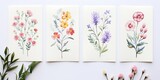 Fototapeta Kwiaty - Explore the World of Watercolor Floral Backgrounds  Generative AI Images