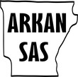 outline drawing of arkansas state map.