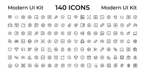 Mega set of ui ux icons, user interface icon set collection