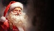 Santa Claus card for festive celebration. Christmas greetings, Saint Nicholas with beard.. Holiday, december, Noel, Noël, season