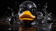  A Rubber Duck Floating On Top Of A Body Of Water.  Generative Ai