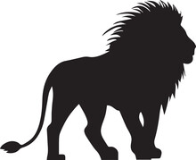 Lion Vector Silhouette, Big Lion Vector Silhouette Illustration