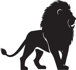 Wall Mural - Lion vector silhouette, Big lion vector silhouette illustration