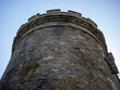 Old celtic castle tower, Cork City Gaol prison in Ireland. Fortress, citadel background