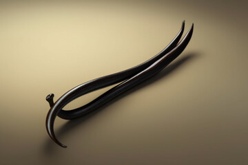 Aufkleber - An image capturing a vanilla bean, showcasing its long and slender shape and rich, sweet aroma.  Generative AI technology.