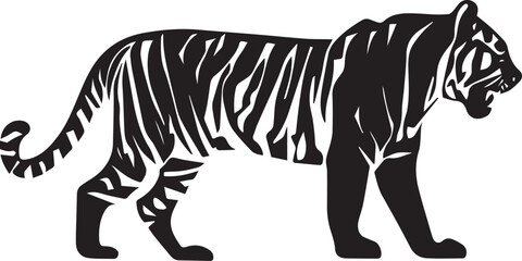 Wall Mural - Tiger Vector silhouette