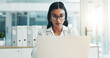 © SneakyPeakPoints/peopleimages.com - Business woman, glasses and working on laptop in office for planning, reading email and internet research in law firm. Indian lawyer, attorney and focus at computer to start legal analysis in company