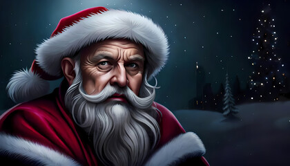 Alternative dark Santa portrait