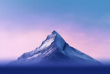 Fototapeta Góry - A stunning minimalist background of a single mountain unicake against a gradient sky, with a subtle texture adding depth. Generative AI