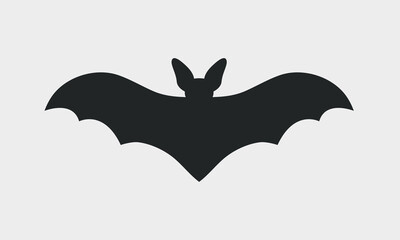 Wall Mural - Vector bat silhouette. Bat silhouette icon isolated on white background.