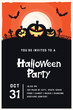 Halloween Invite - Pumpkin Bats