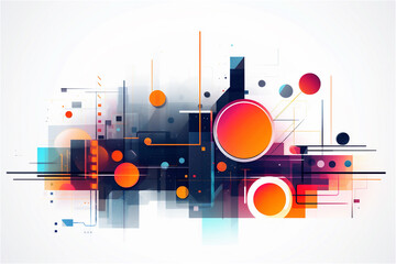 Wall Mural - Abstract geometric and futuristic background. colorful shapes. Modern design layout