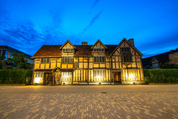 Poster - William Shakespeares birthplace place on Henley street in Stratford upon Avon in England, United Kingdom