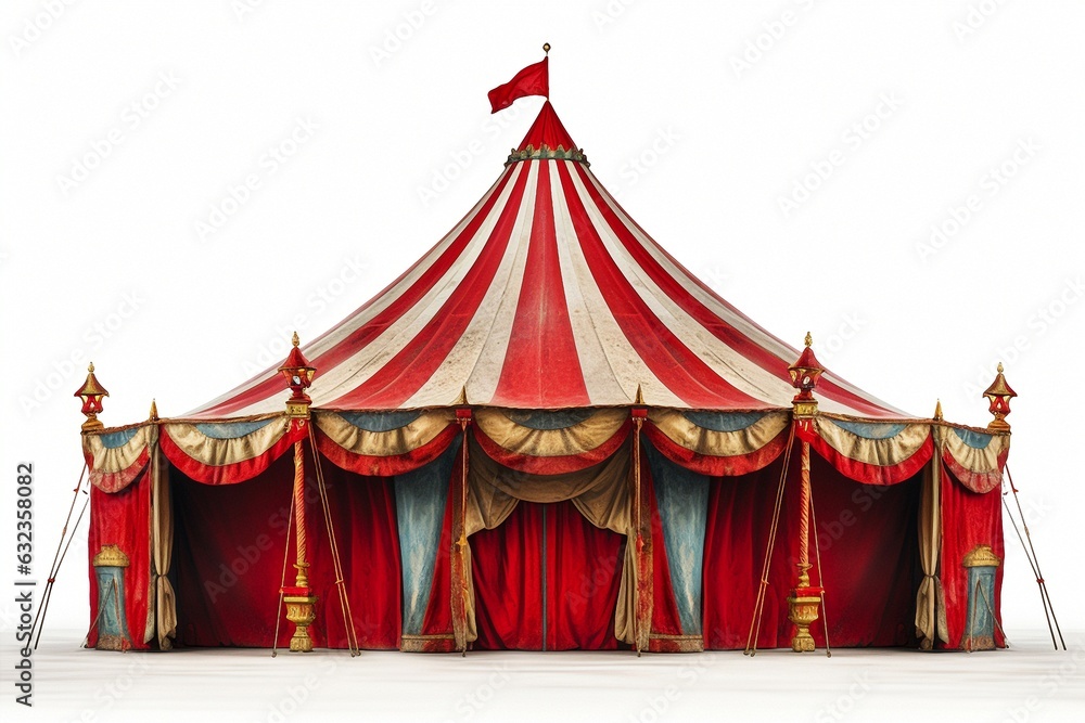 Circus tent is isolated on white background. Stock Illustration | Adobe ...