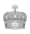 Illustration of the royal crown. High Detailed Vector Art. Vintage engraving style illustration