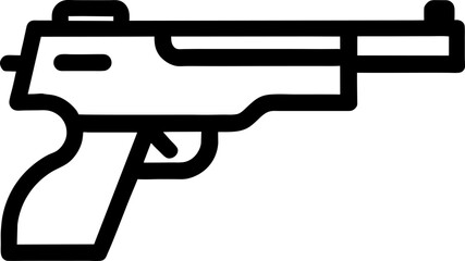 Canvas Print - gun icon