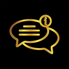 Poster - gold colored chat icon