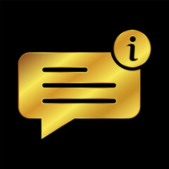 Poster - gold colored chat icon