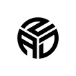 ZAD letter logo design on white background. ZAD creative initials letter logo concept. ZAD letter design.
