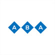 ABA letter logo design on white background. ABA creative initials letter logo concept. ABA letter design.
