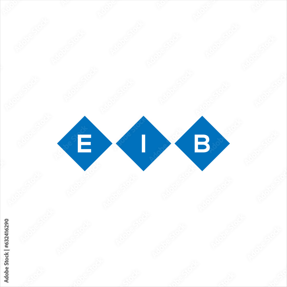 EIB letter technology logo design on white background. EIB creative ...