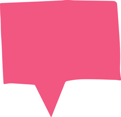 Aufkleber - Vector speech bubble icon pink color