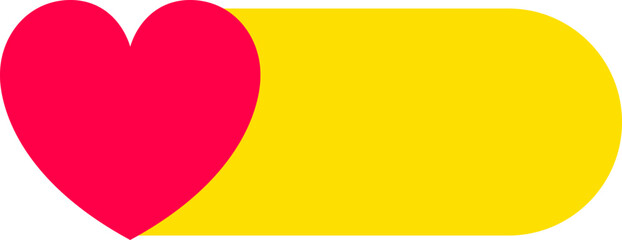 Aufkleber - Vector Modern heart red and yellow labels, tags ribbons stickers creative design, Shopping and Best price