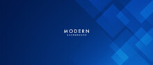 Modern Dark Blue Geometric Banner Background. Vector Illustration	
