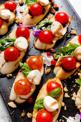 Canvas Print - canape on the catering table