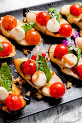 Canvas Print - canape on the catering table