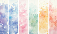 Rainbow Abstract Watercolor Background, Texture, Pattern, Pastel Colors