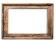 © Medard - Old rustic wooden frame isolated on transparent or white background, png