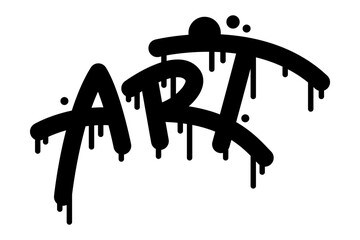 Sticker - Black Art Word Graffiti as Street Wall Painting Vector Illustration